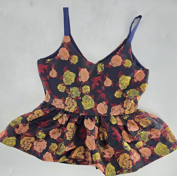 Sunday in Brooklyn Blue and‎ Pink Floral Camisole Sleeveless Top Sz S - Picture 2 of 9